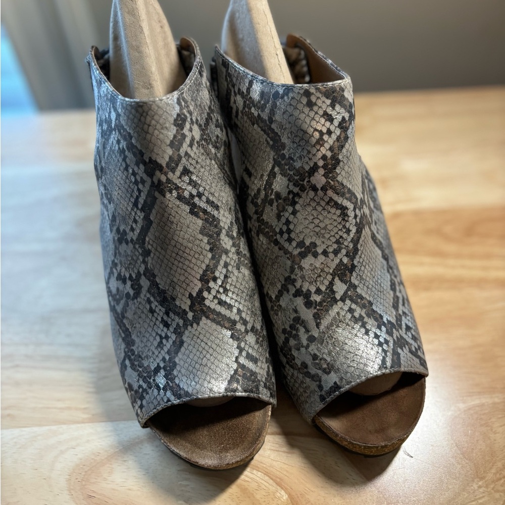 Corkys Snake Print Wedges
